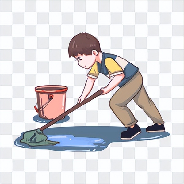 拖地的小作文怎么写_拖地技巧作文_生活小技能作文拖地